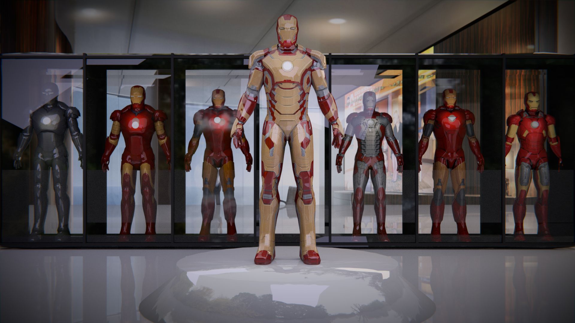 Iron Man-wapens 3d model