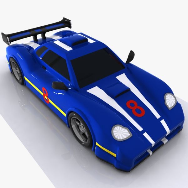 Carro esportivo dos desenhos animados 2 3d model