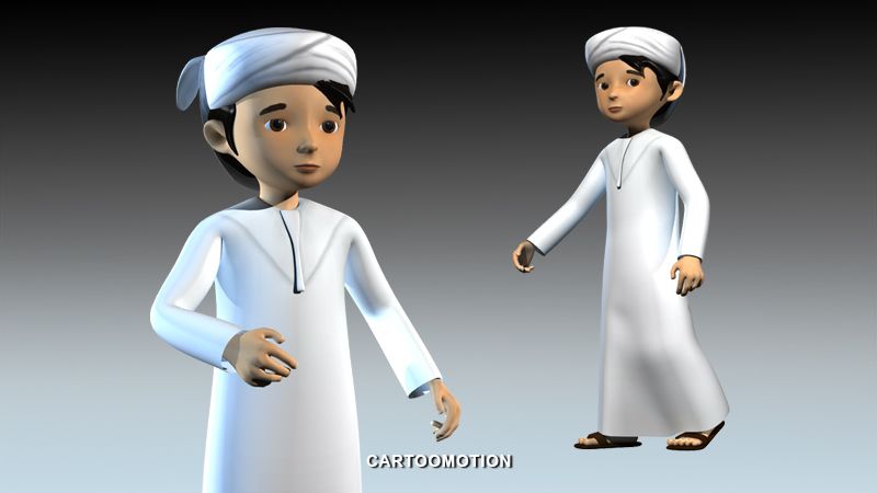 A boy from UAE 3d model