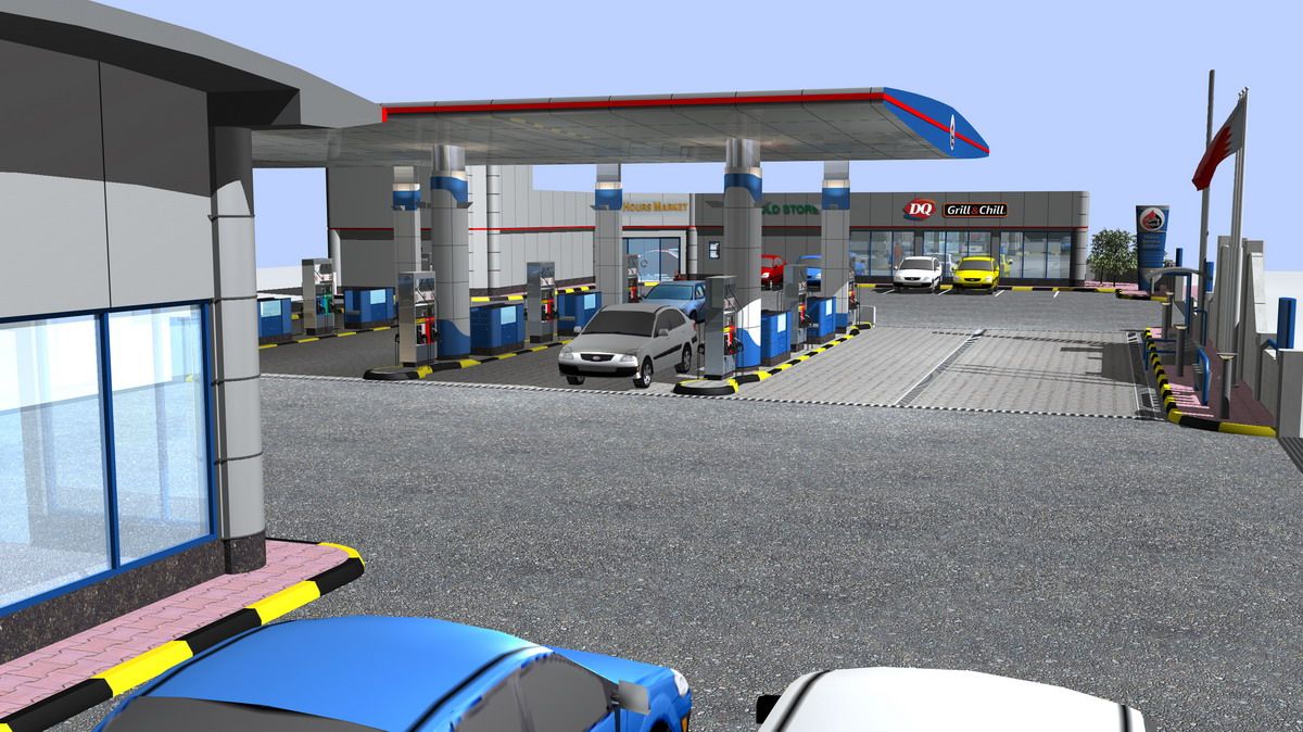 Gas Station 3d model