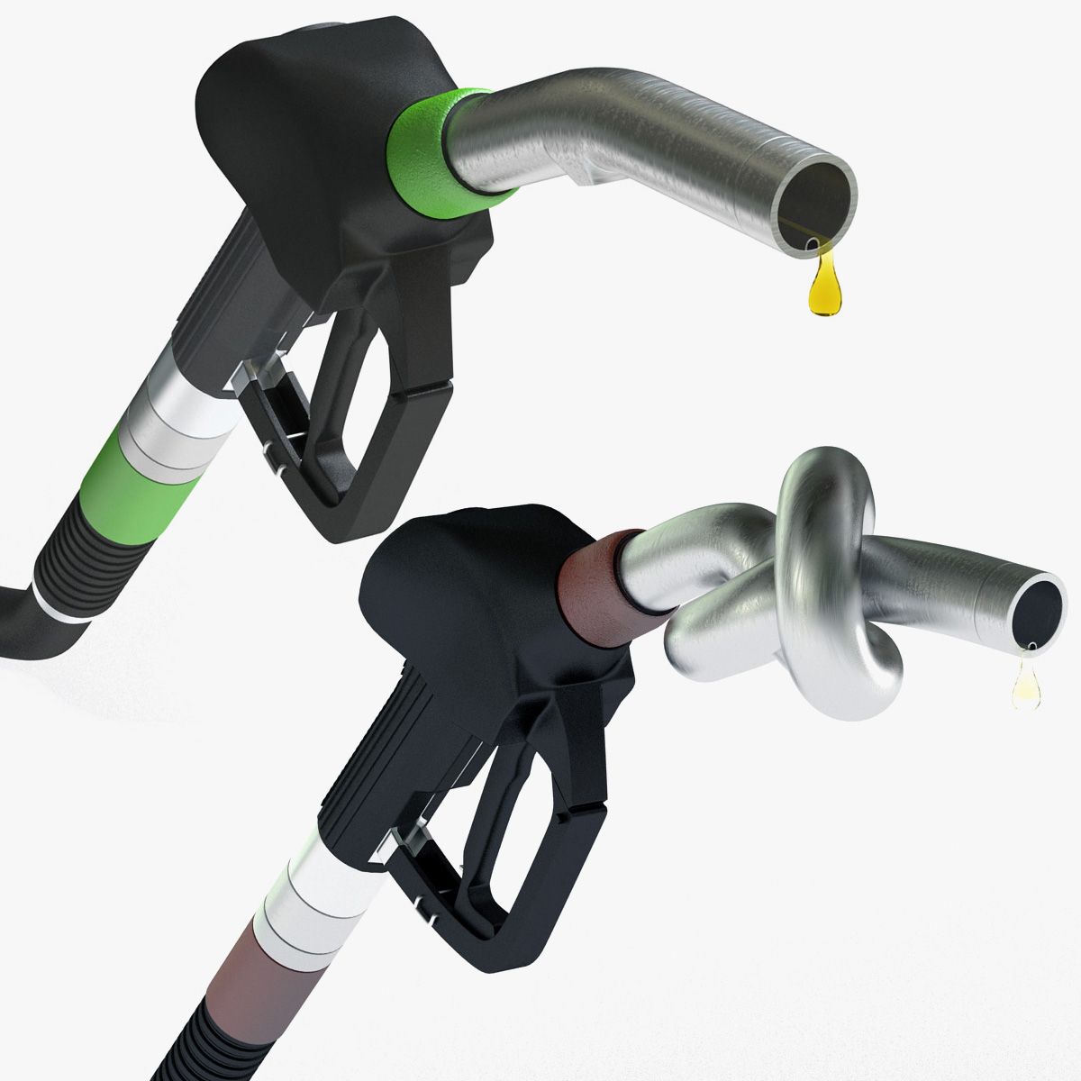 Petrol Nozzles Collection 3d model