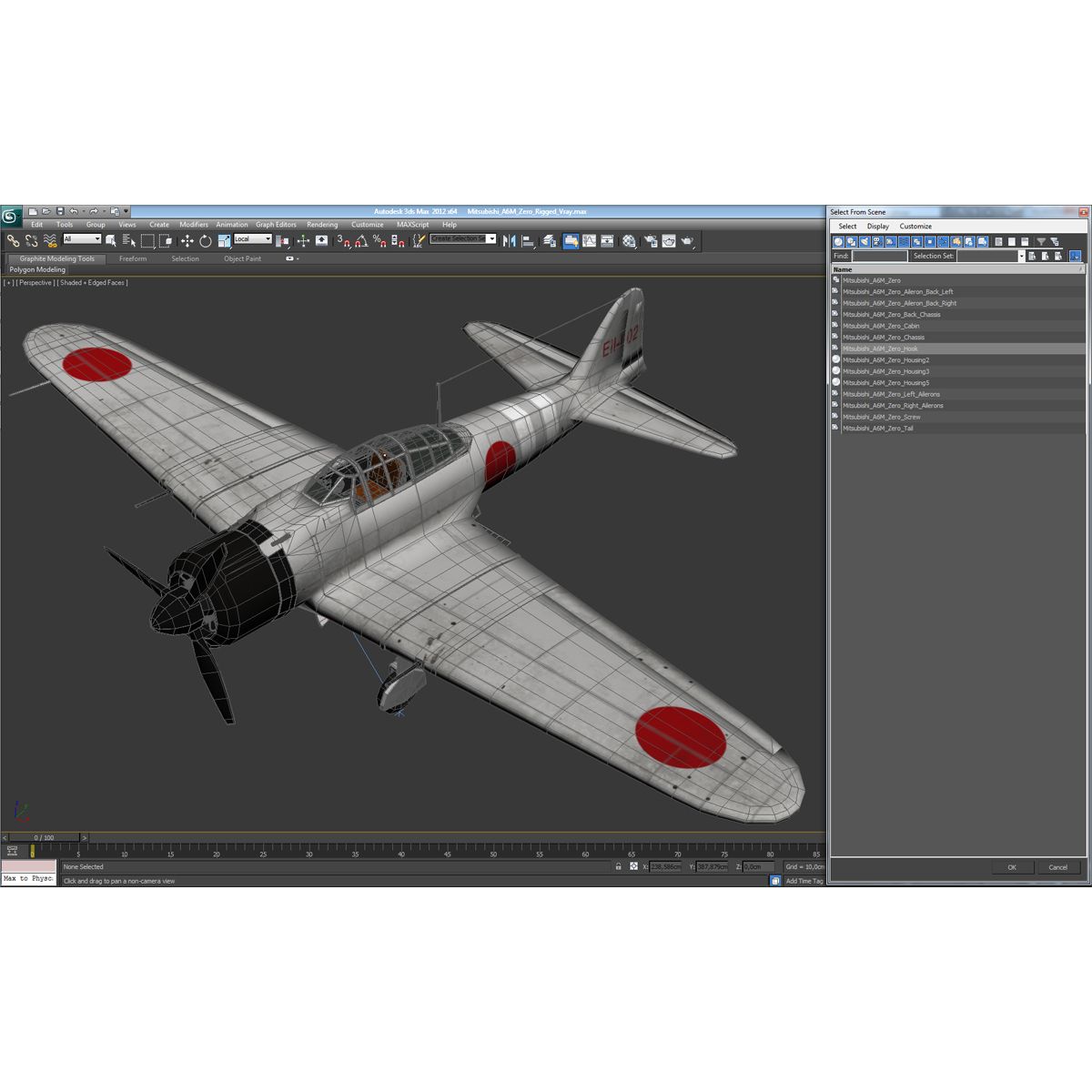 三菱A6Mゼロリグ royalty-free 3d model - Preview no. 96