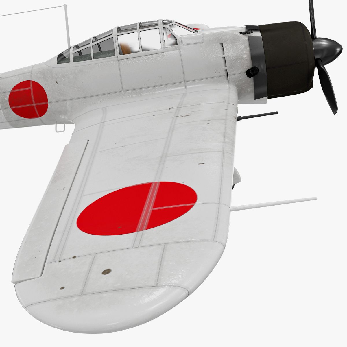 三菱A6Mゼロリグ royalty-free 3d model - Preview no. 47