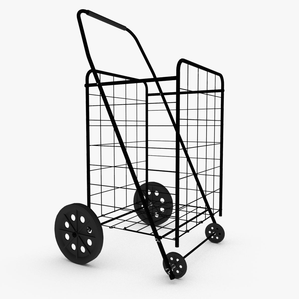 Rolling Utility Shopping Cart 3d model