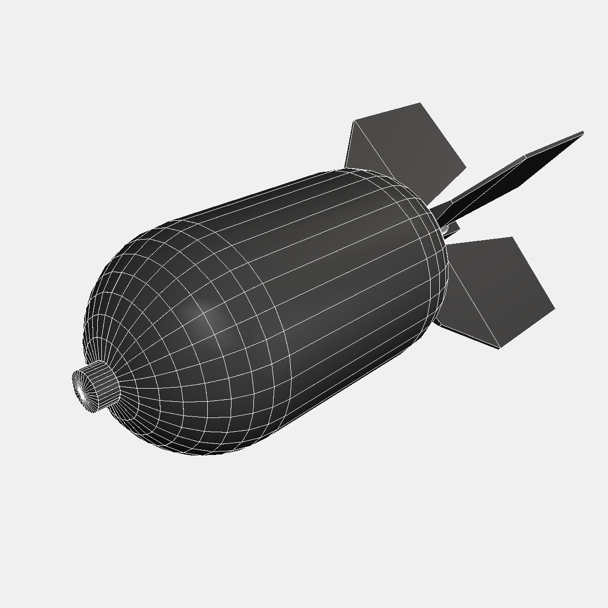 Bomb, nuke-schema royalty-free 3d model - Preview no. 6