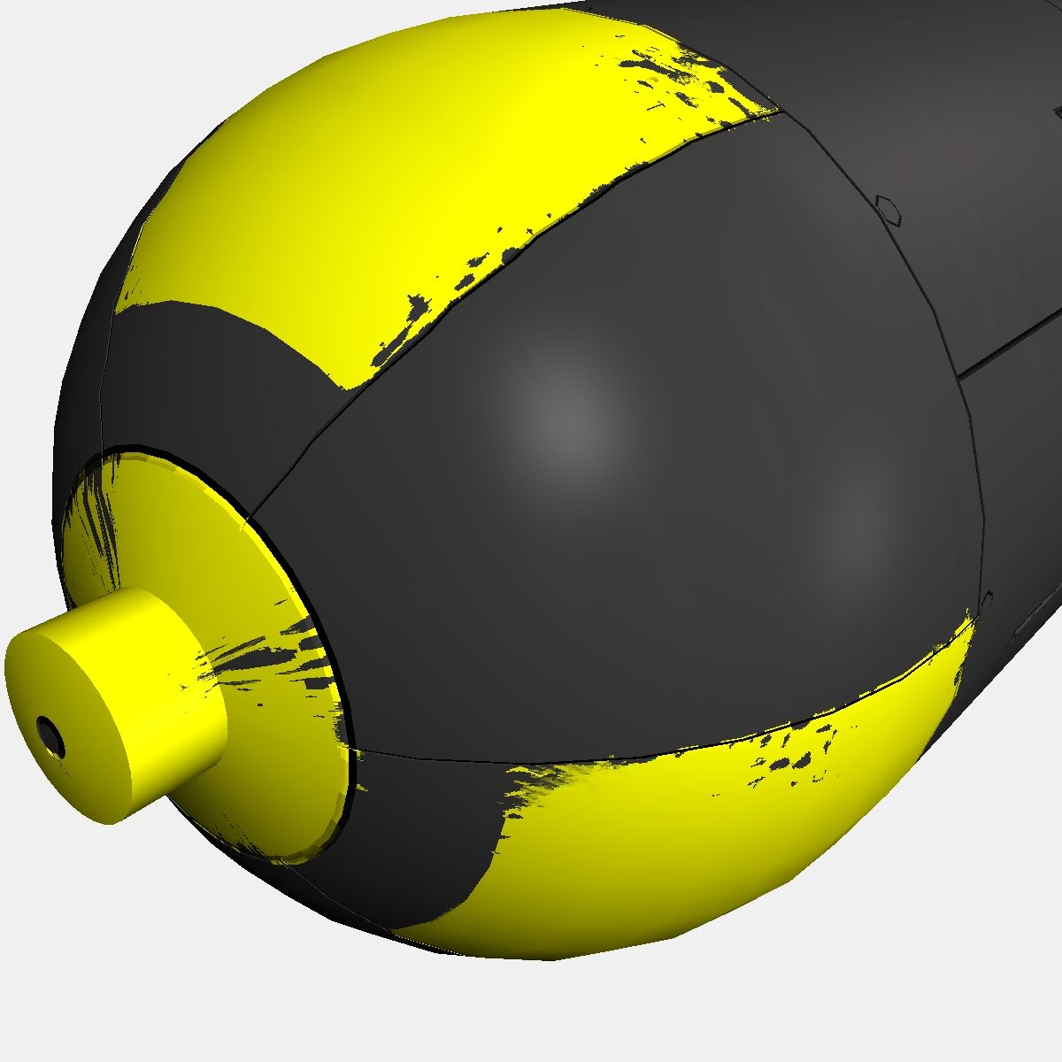 Bomb, nuke-schema royalty-free 3d model - Preview no. 3