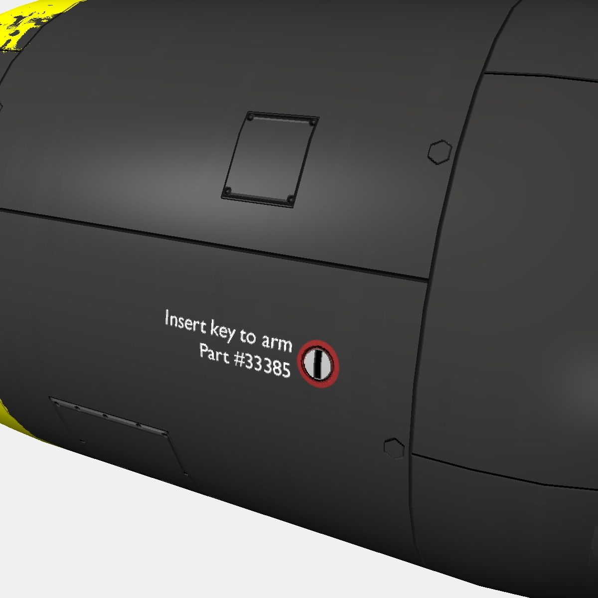 Bomb, nuke-schema royalty-free 3d model - Preview no. 4