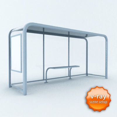 Bus stop 3d model