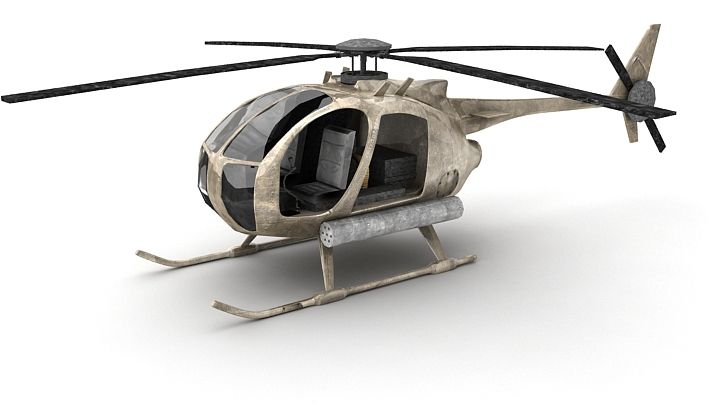 MH-6 Uccellino 3d model