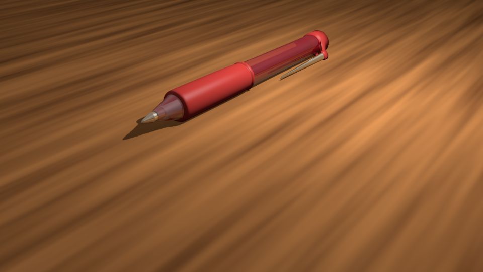 red pen 3d model