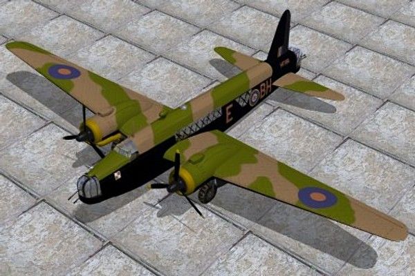 Vickers Wellington BX 3d model