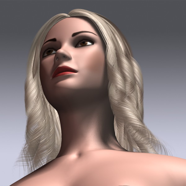 Susan Hair royalty-free 3d model - Preview no. 12