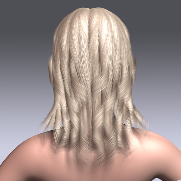 Susan Hair royalty-free 3d model - Preview no. 8