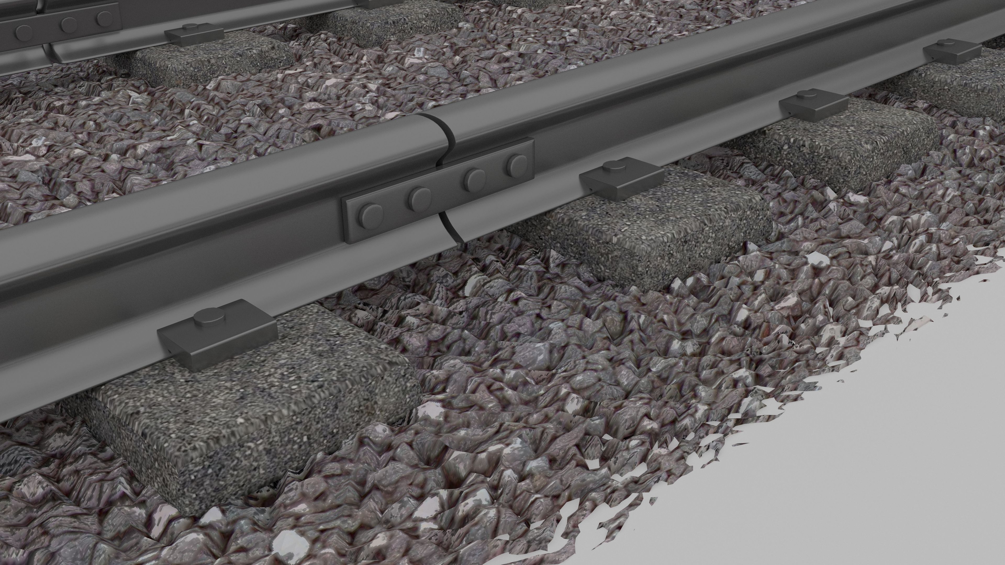 Train/Subway Rail 3d model