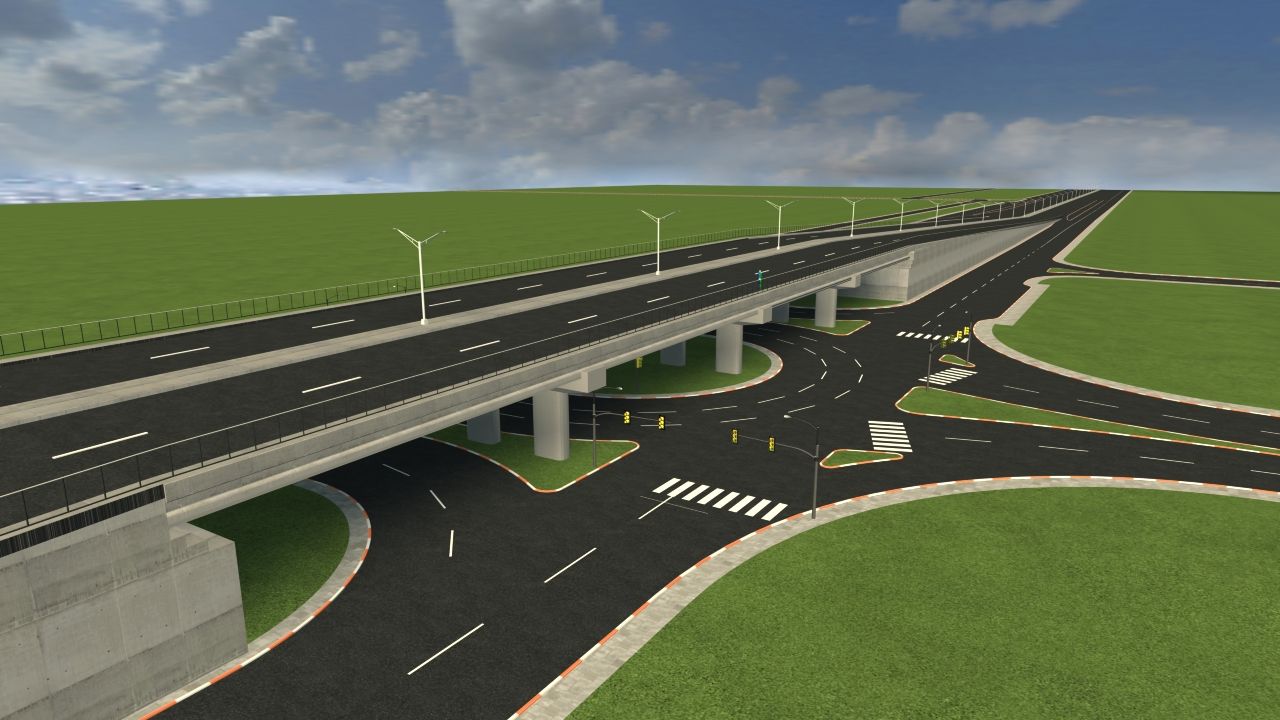 Highway Bridge 3d model