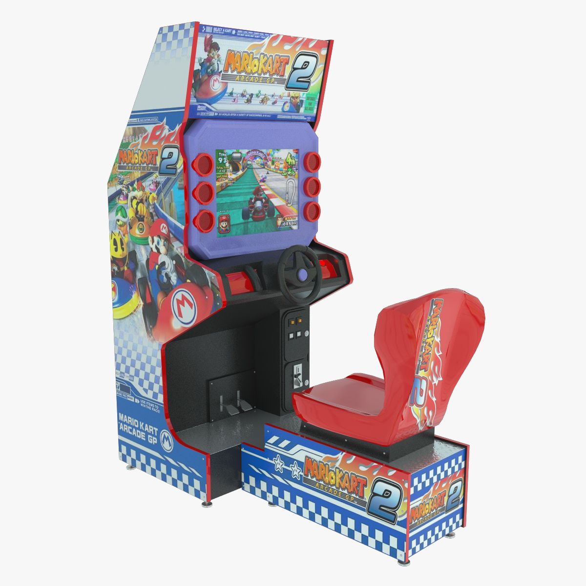 Simulator Kart Racing Arcade Machine 3d model