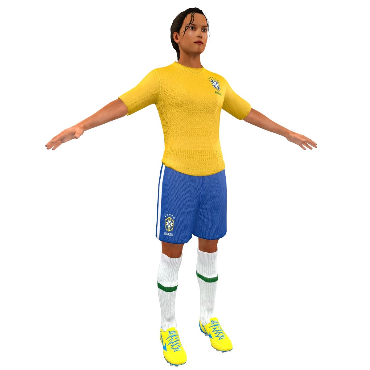 Giocatore di calcio femminile V2 3d model