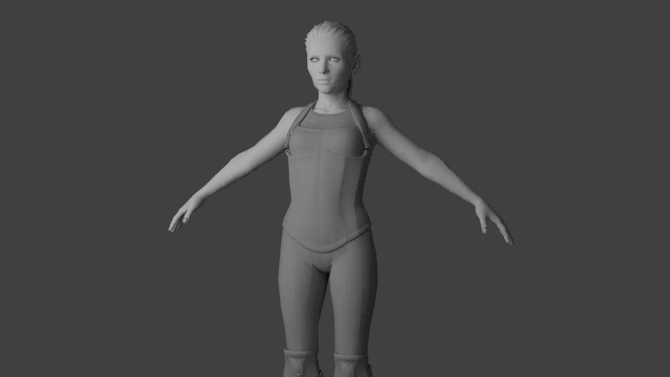 没有纹理贴图的女性 3D 模型 3d model