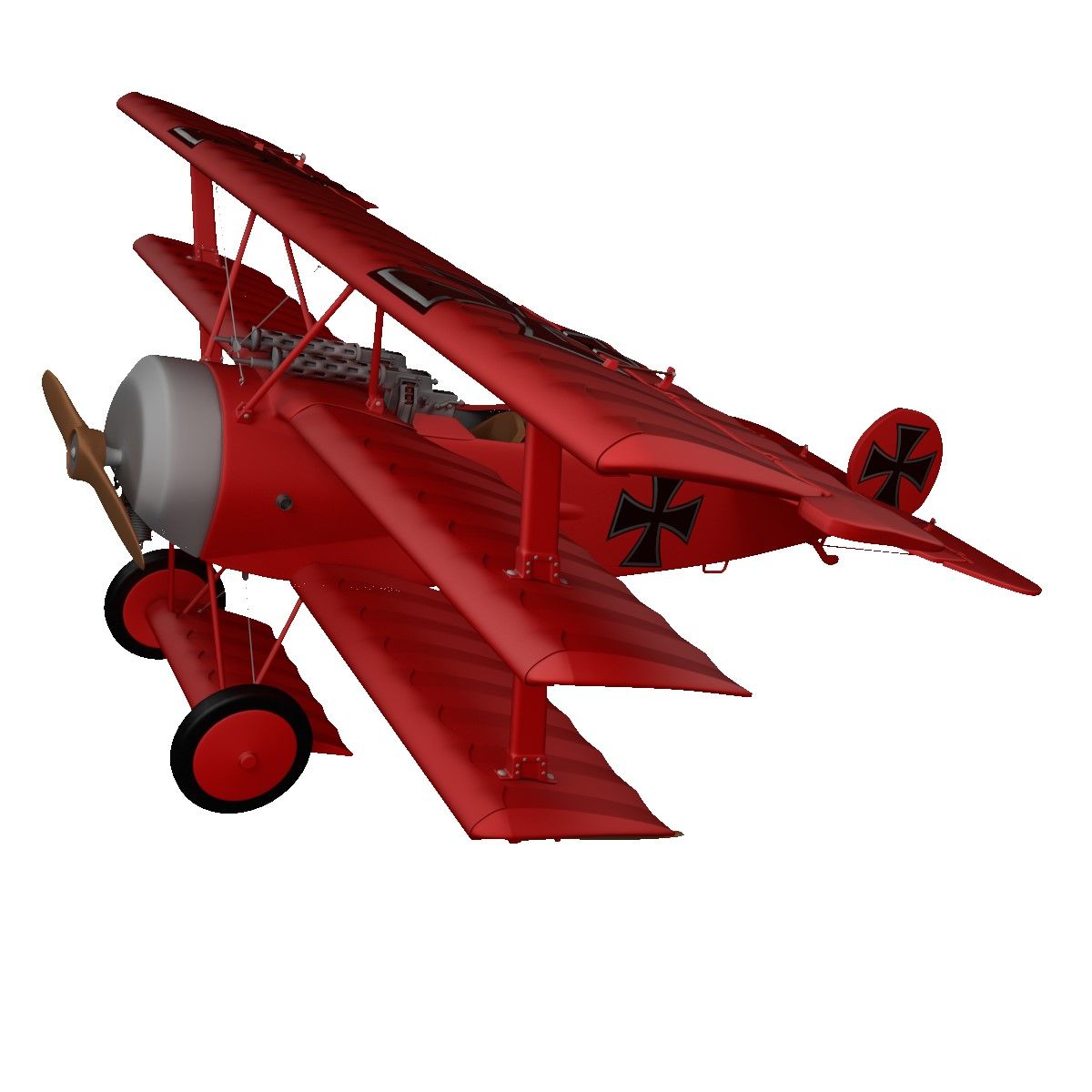 Fokker. dr1 (triplano) 3d model