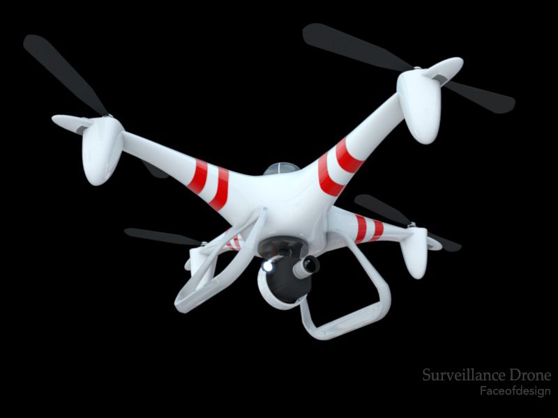 Quadcopter drone 3d model