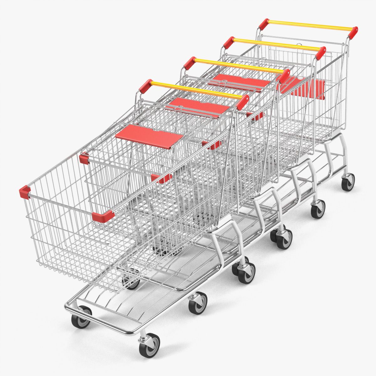 Shopping Cart royalty-free 3d model - Preview no. 3