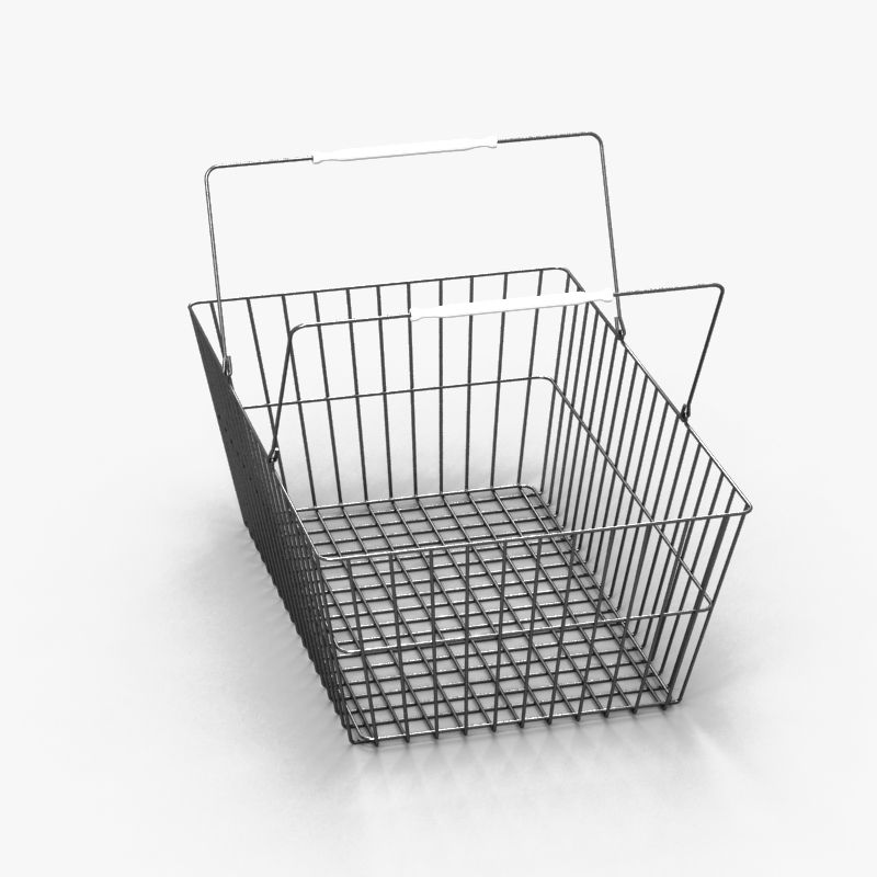 Shopping Basket royalty-free 3d model - Preview no. 3