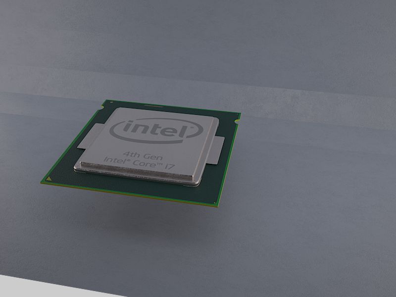 Chip de procesador Intel modelo 3d