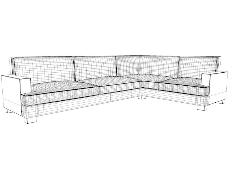 Vita Lounge Sofa - L 3d model