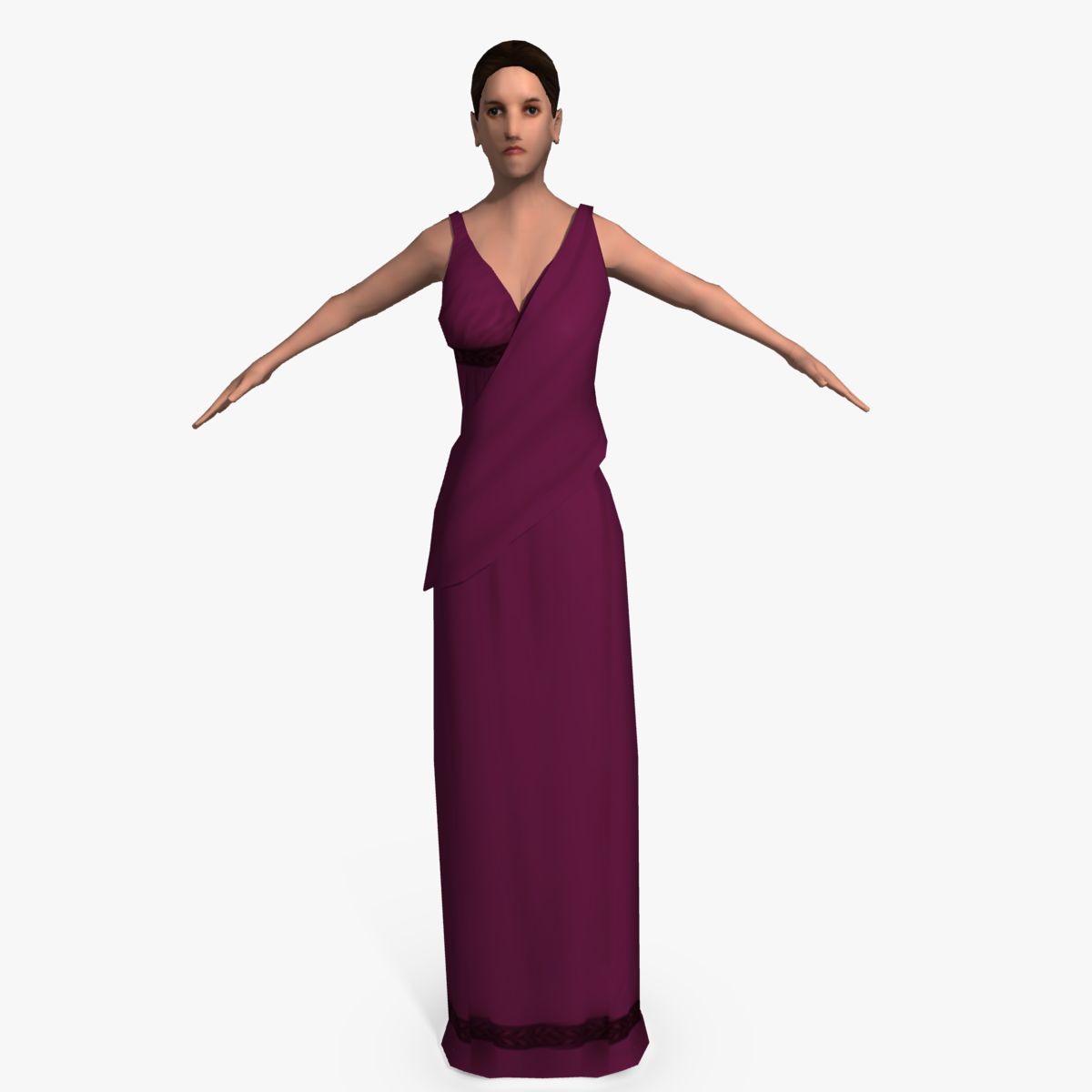 Low Poly Roman Woman 4 3d model