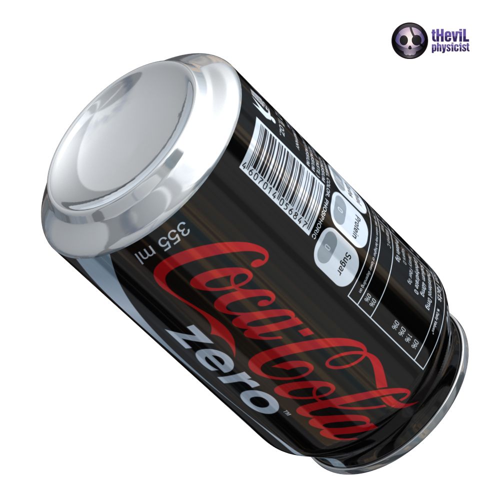 Coca Cola Zero royalty-free 3d model - Preview no. 7