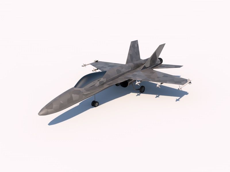 F 18大黄蜂 3d model