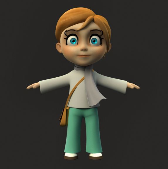 Carácter Chibi modelo 3d