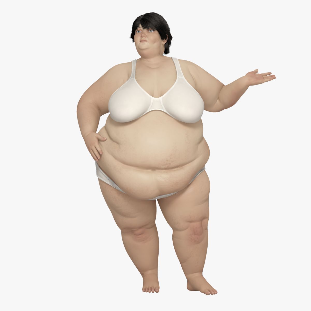 Mujer obesa modelo 3d