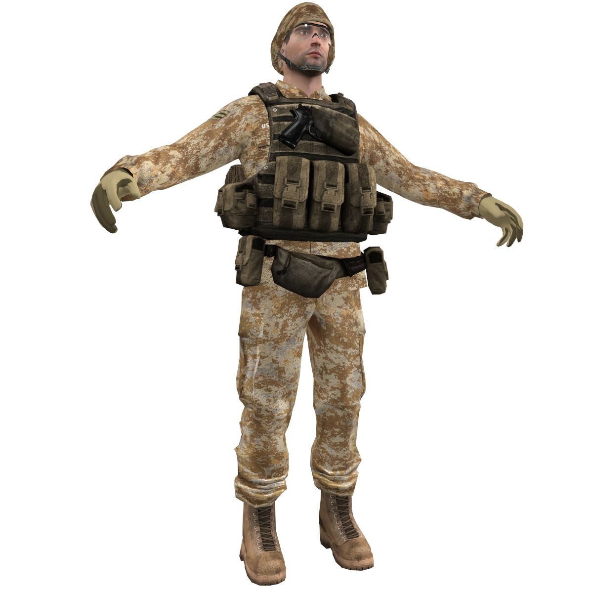 Soldat plein 1 3d model