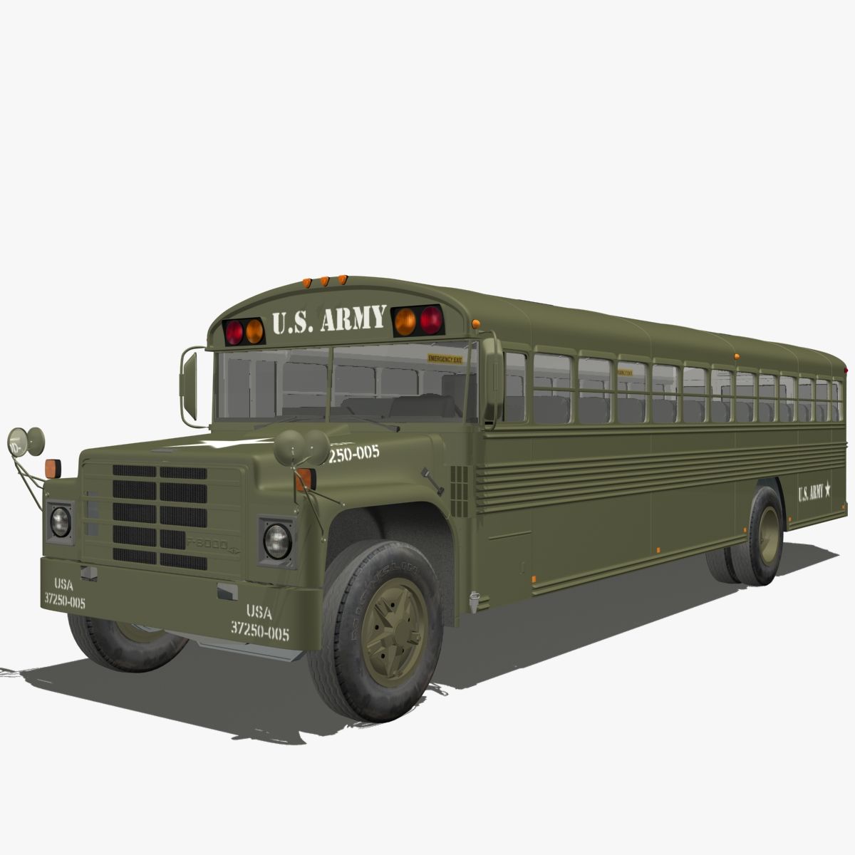 Ônibus do Exército dos EUA 3d model