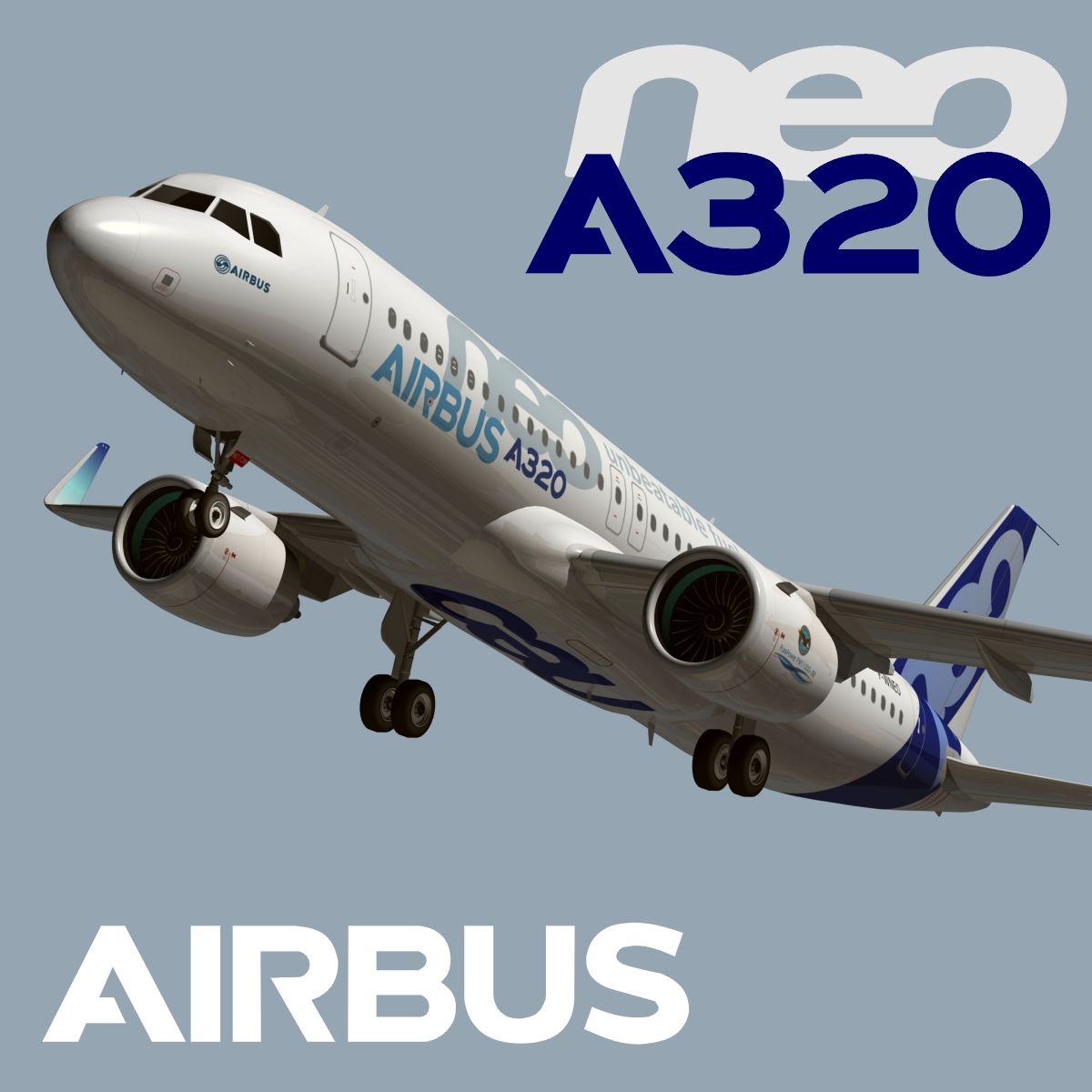 空客A320 NEO 3d model