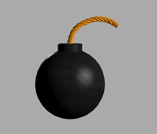 Tecknad bomb 3d model