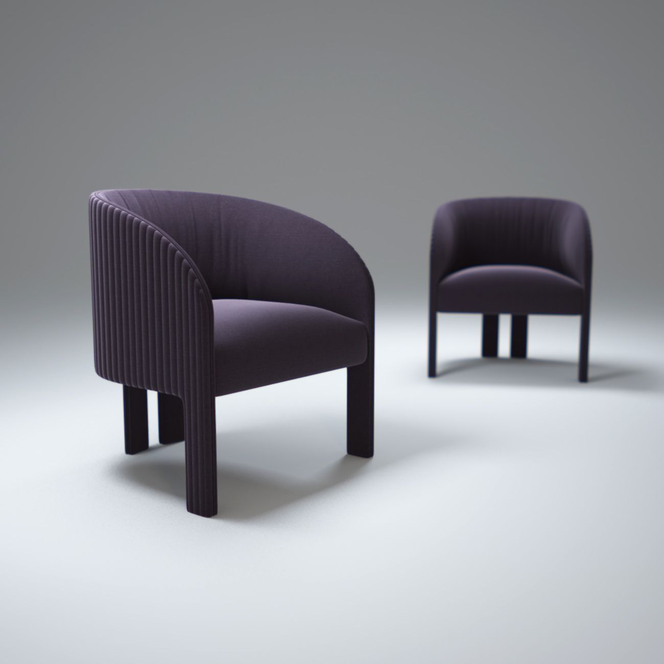 Sillón moderno de puente modelo 3d