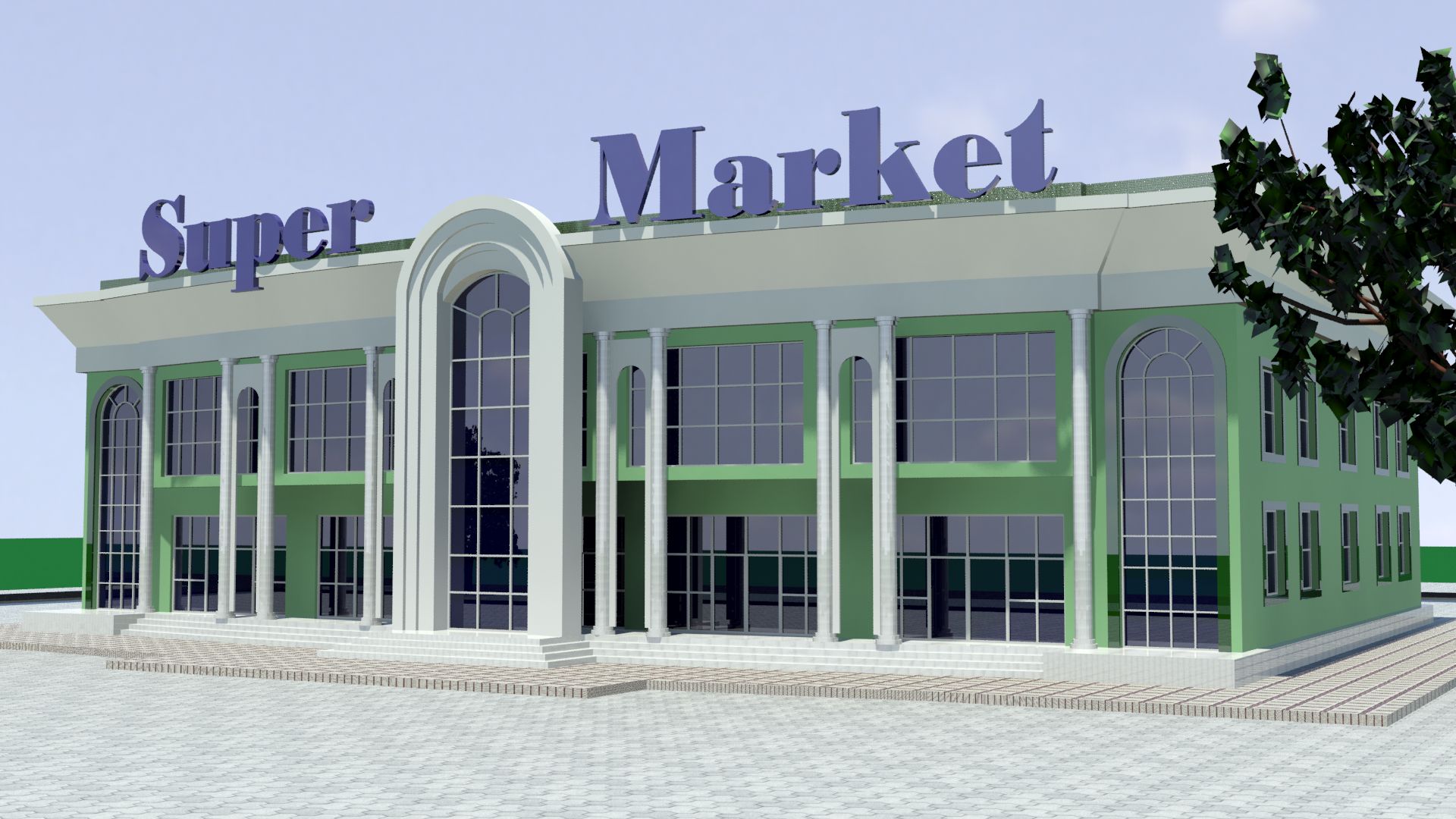 Supermarkt 3d model