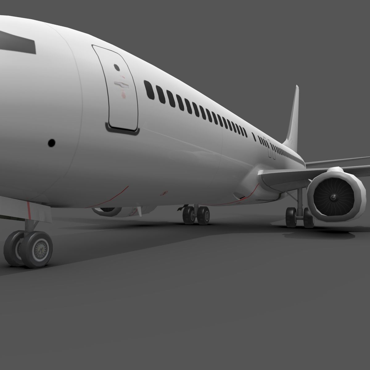 Boeing 737-800 royalty-free 3d model - Preview no. 7