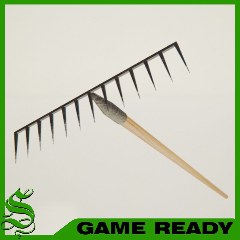 Düşük Poly Garden Rake 3d model