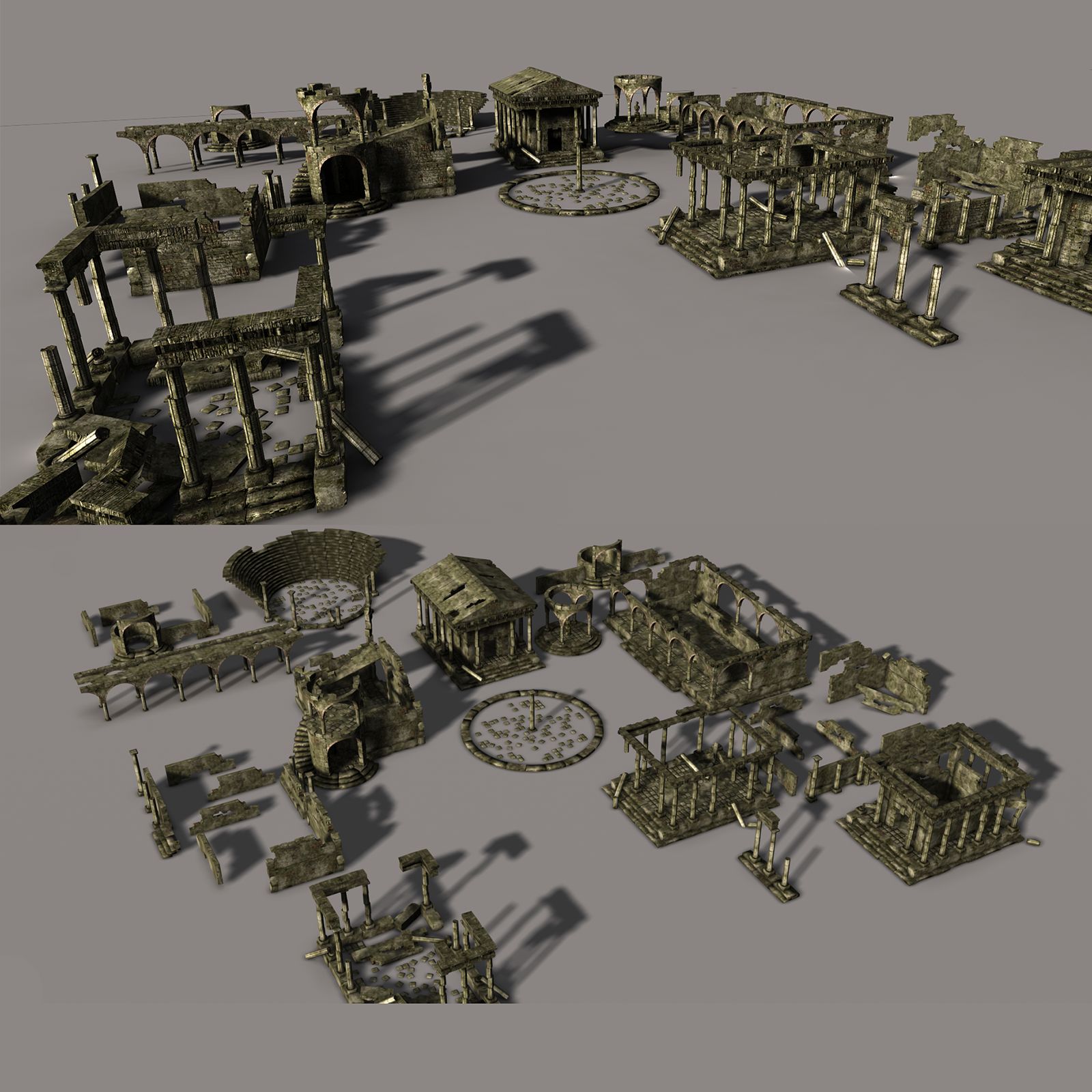 Ruinas antigua ciudad modelo 3d