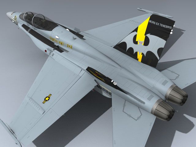 F / A-18D（VMFA（AW）-242） 3d model