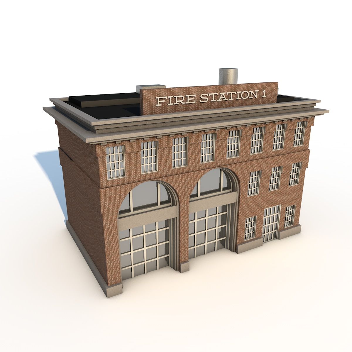 Fire Station 3d model