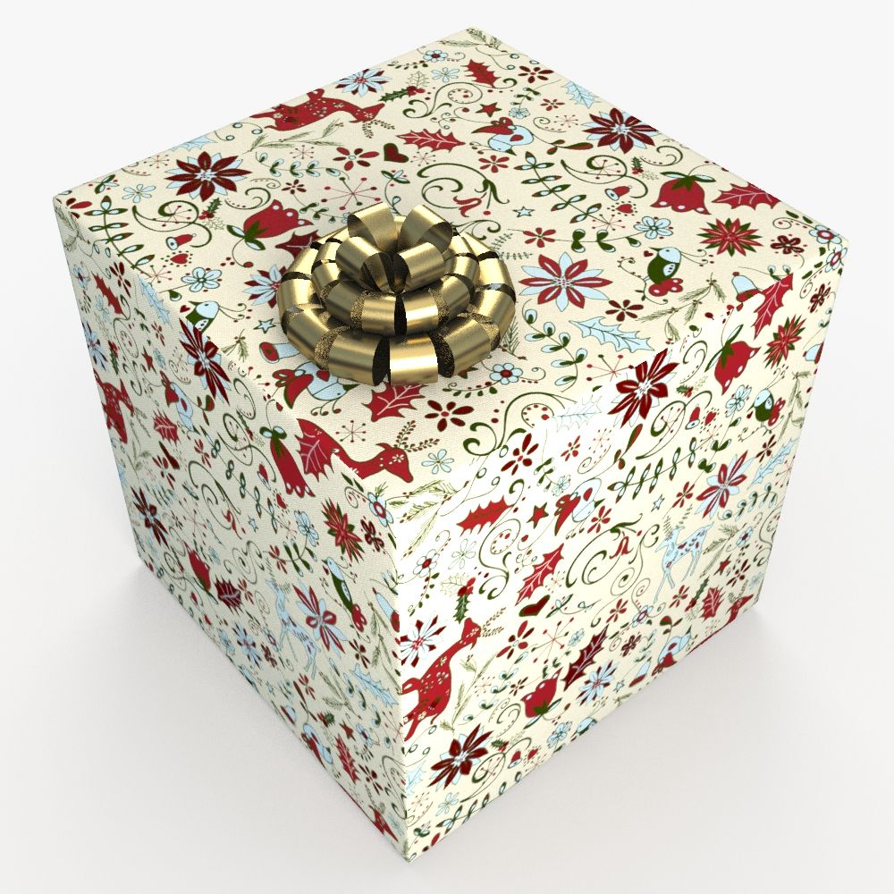 Christmas BOX art 3d model