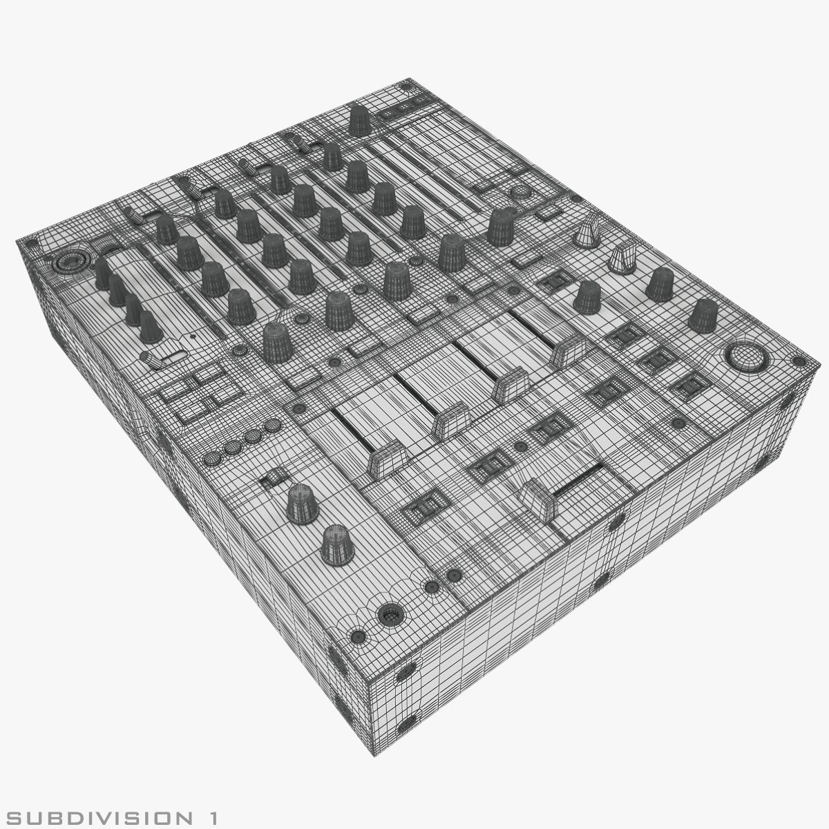 DJ Mixer Pioneer DJM-850 royalty-free 3d model - Preview no. 36