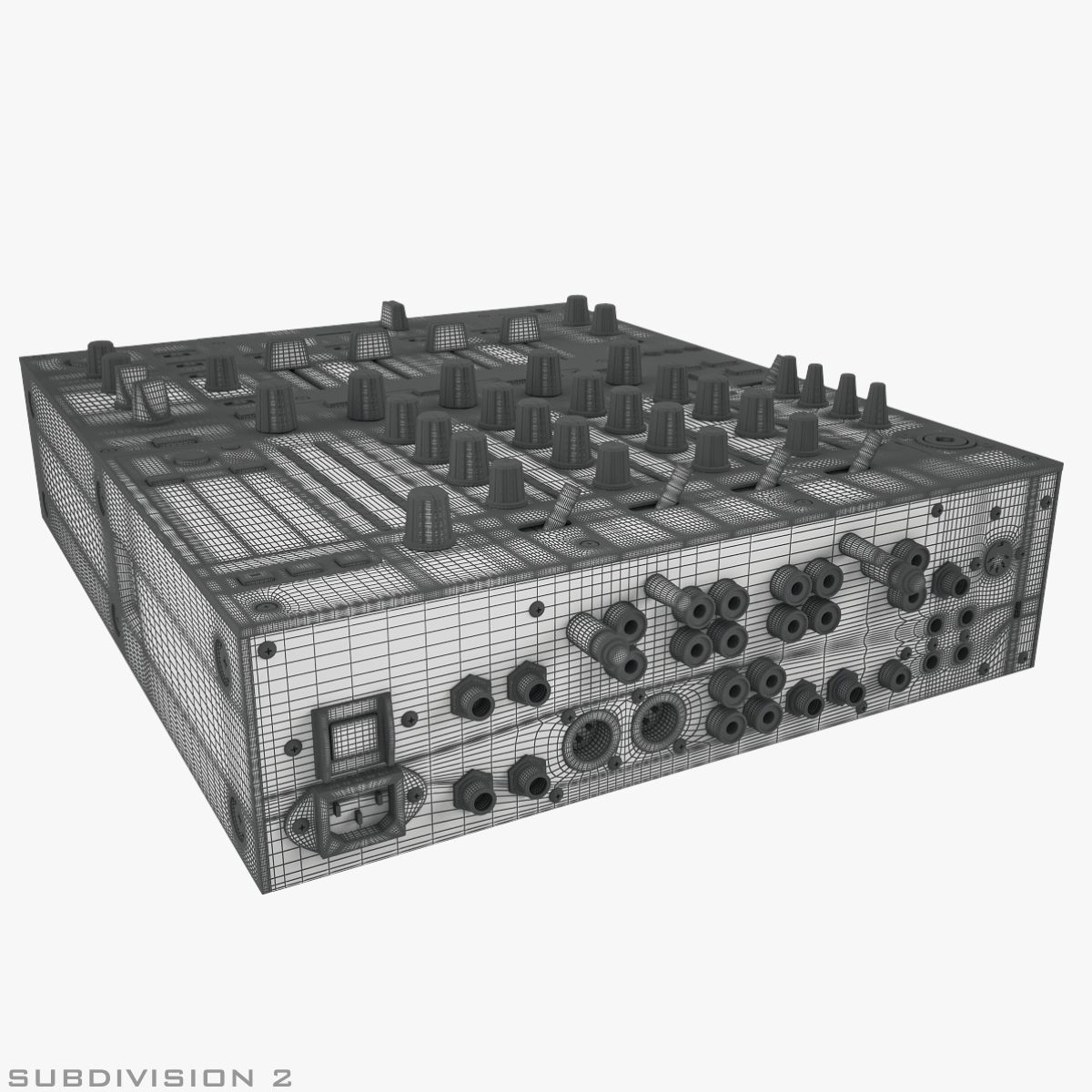 DJ Mixer Pioneer DJM-850 royalty-free 3d model - Preview no. 40