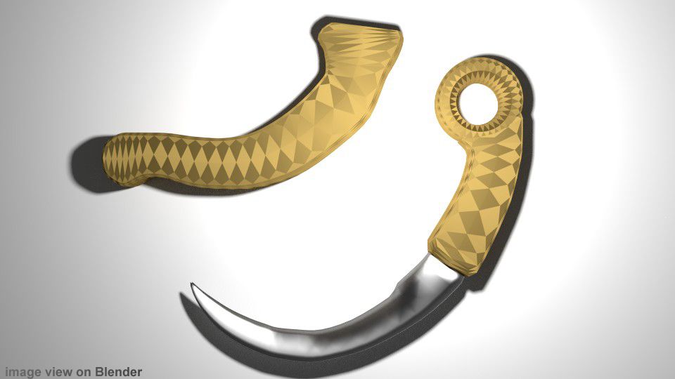 Karambit - lâmina curva tradicional 3d model