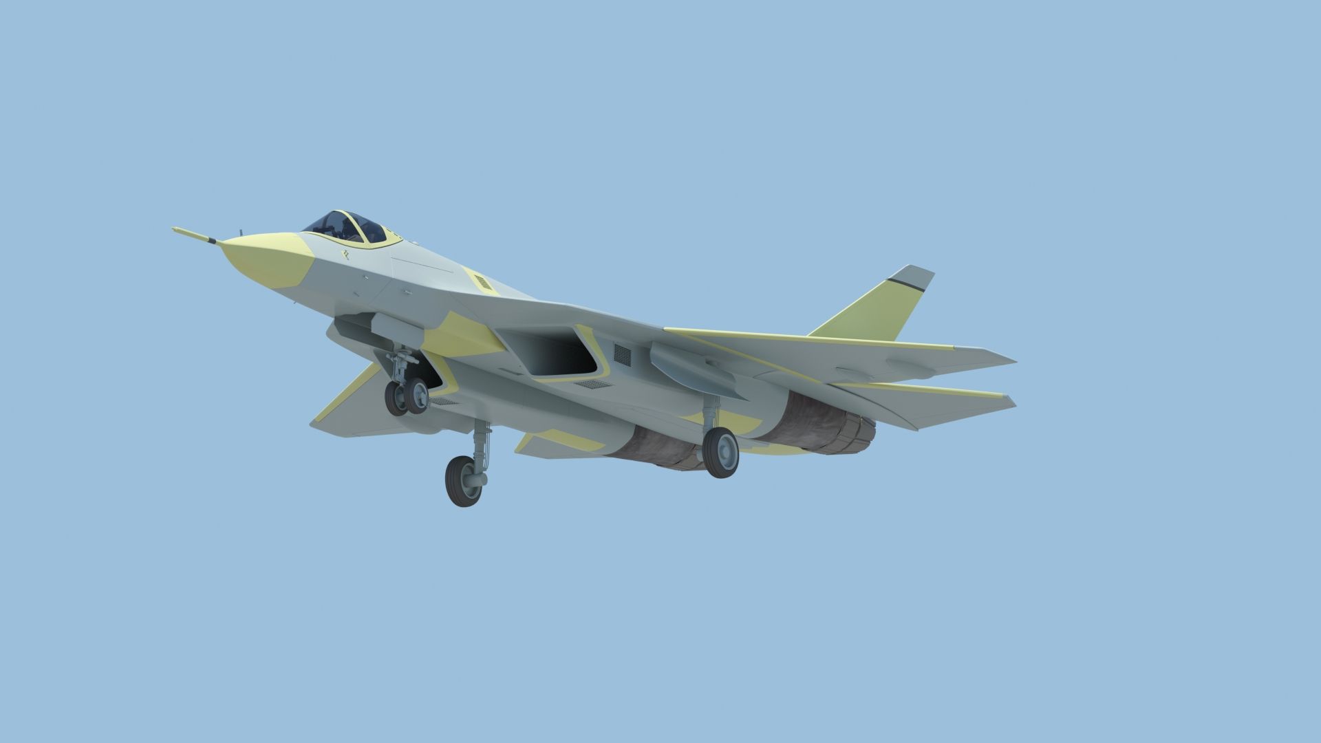 Sukhoi T-50 PAK FA 3d model