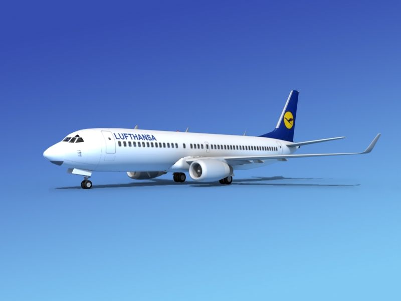 Boeing 737-800 Lufthansa 3d model